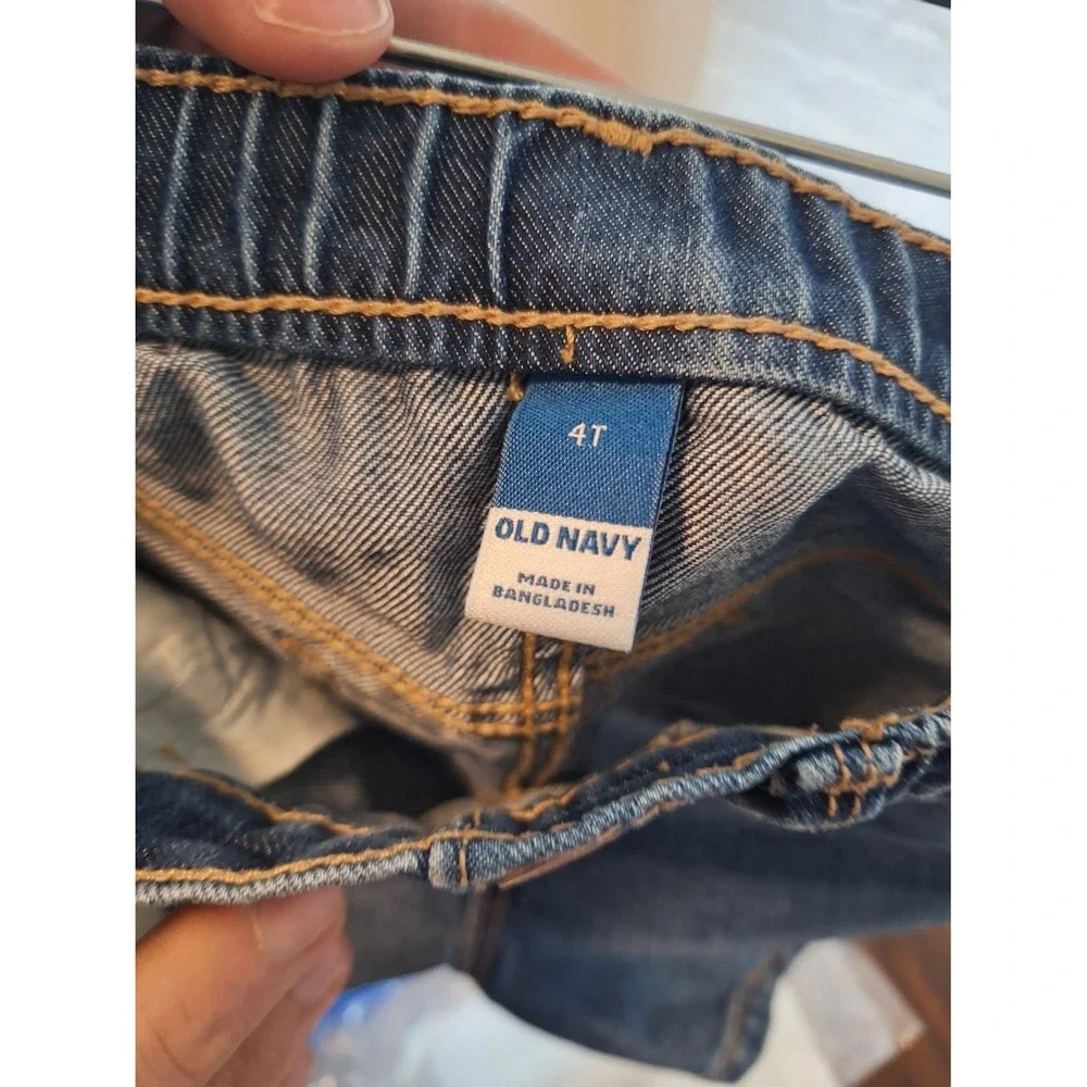 Old Navy Girls Denim Shorts Medium Wash Elastic Waist Jean Shorts 4T